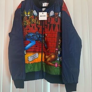 Men's Graphic Bomber Jacket - Multicolor